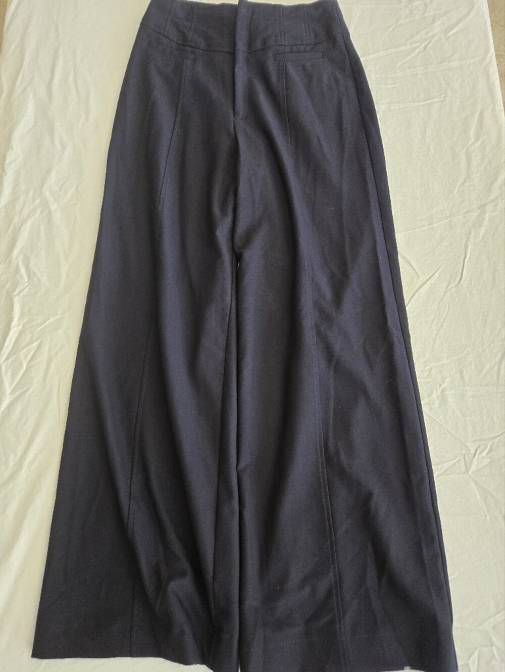 Nanette Lepore High Waisted Navy Maxi Wide-Leg Pants